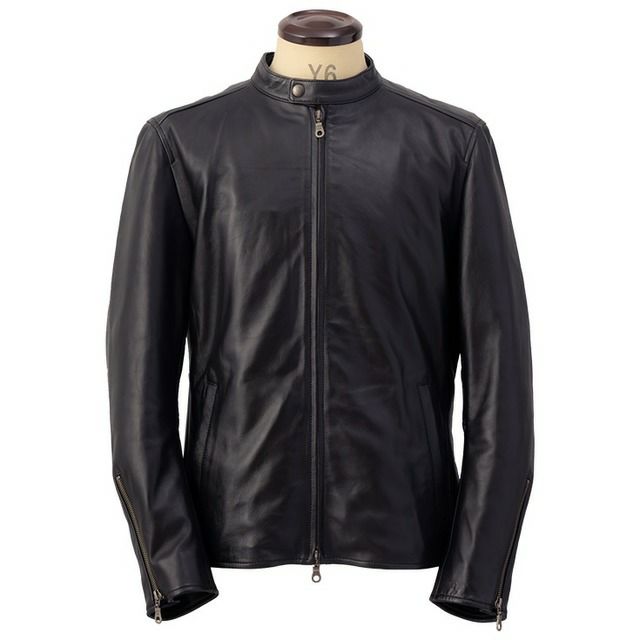 LIUGOO 本革 シングルライダース メンズ リューグー SRS17A ライダース