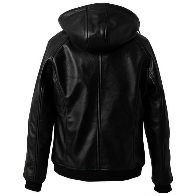 【美品】Liugoo Leathers 本革 レザージャケット フード 黒 L Liugoo Leathers レザージャケット 本革 ライダースジャケット 革