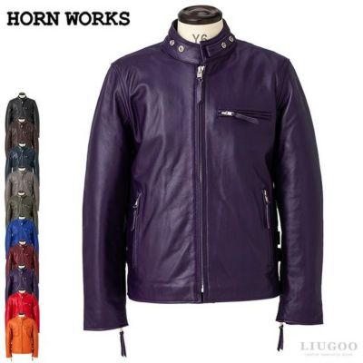HORN WORKS バッファローレザーシングルライダース 4L 水牛革 n3083_s02.jpg
