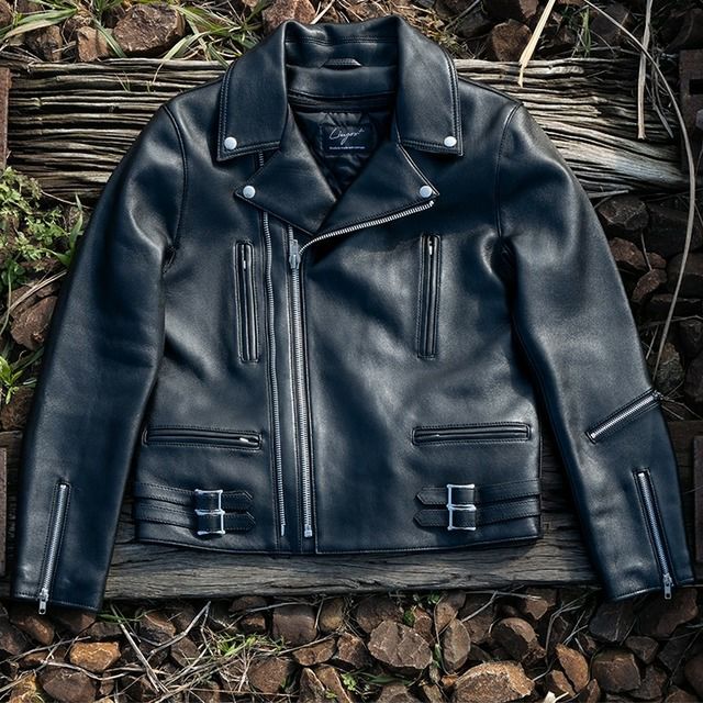 LIUGOO PLUS 本革 UKダブルライダースジャケット メンズ リューグー