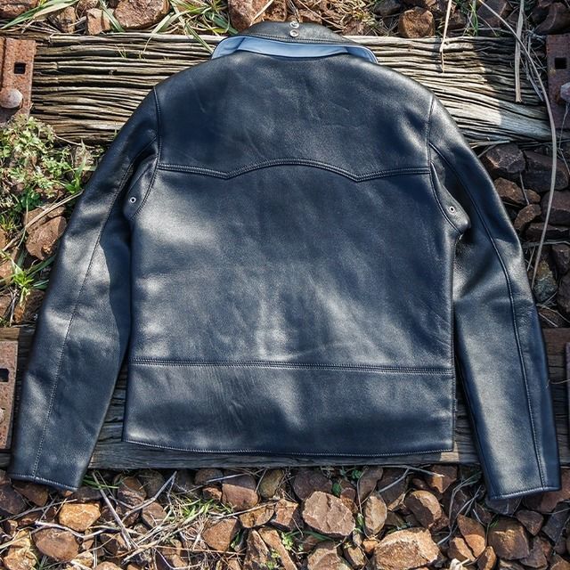 LIUGOO PLUS 本革 UKダブルライダースジャケット メンズ リューグー